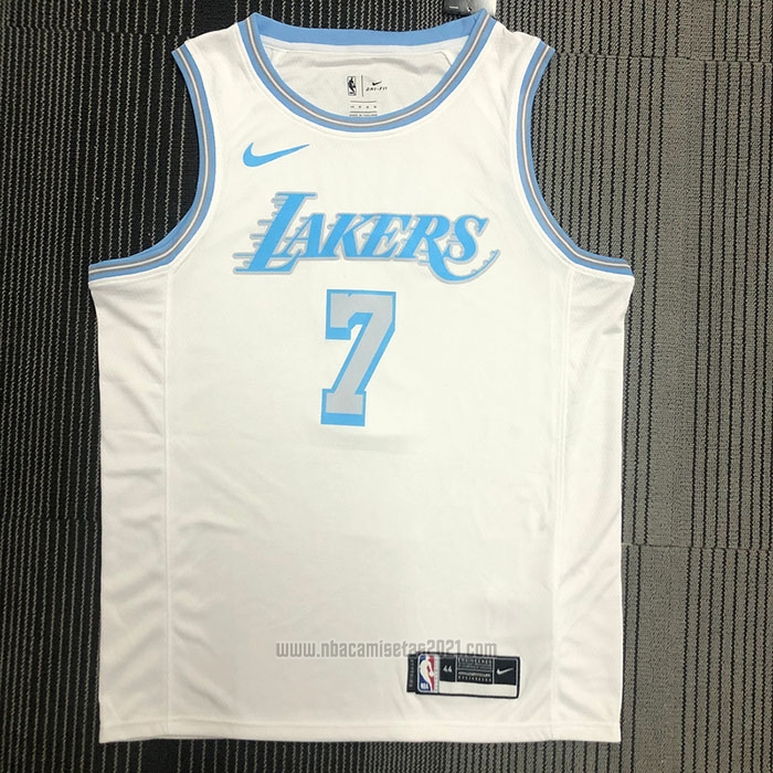 Camiseta Los Angeles Lakers Carmelo Anthony #7 Ciudad 2020-21 Blanco